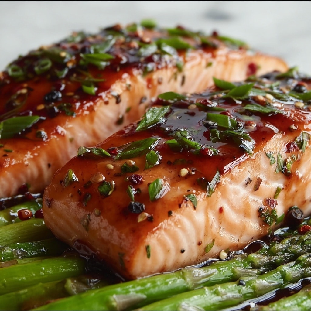 Balsamic Glazed Salmon with Asparagus Recipe - Recipe Image