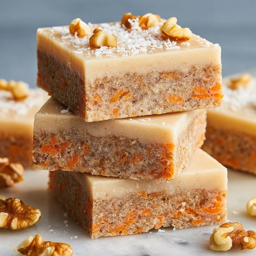 Healthy No-Bake Carrot Cake Breakfast Bars Recipe - Recipe Image