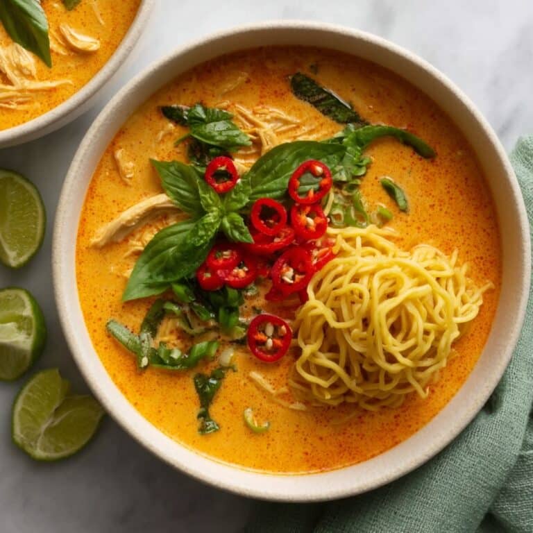 Creamy Curry Coconut Noodle Soup Recipe