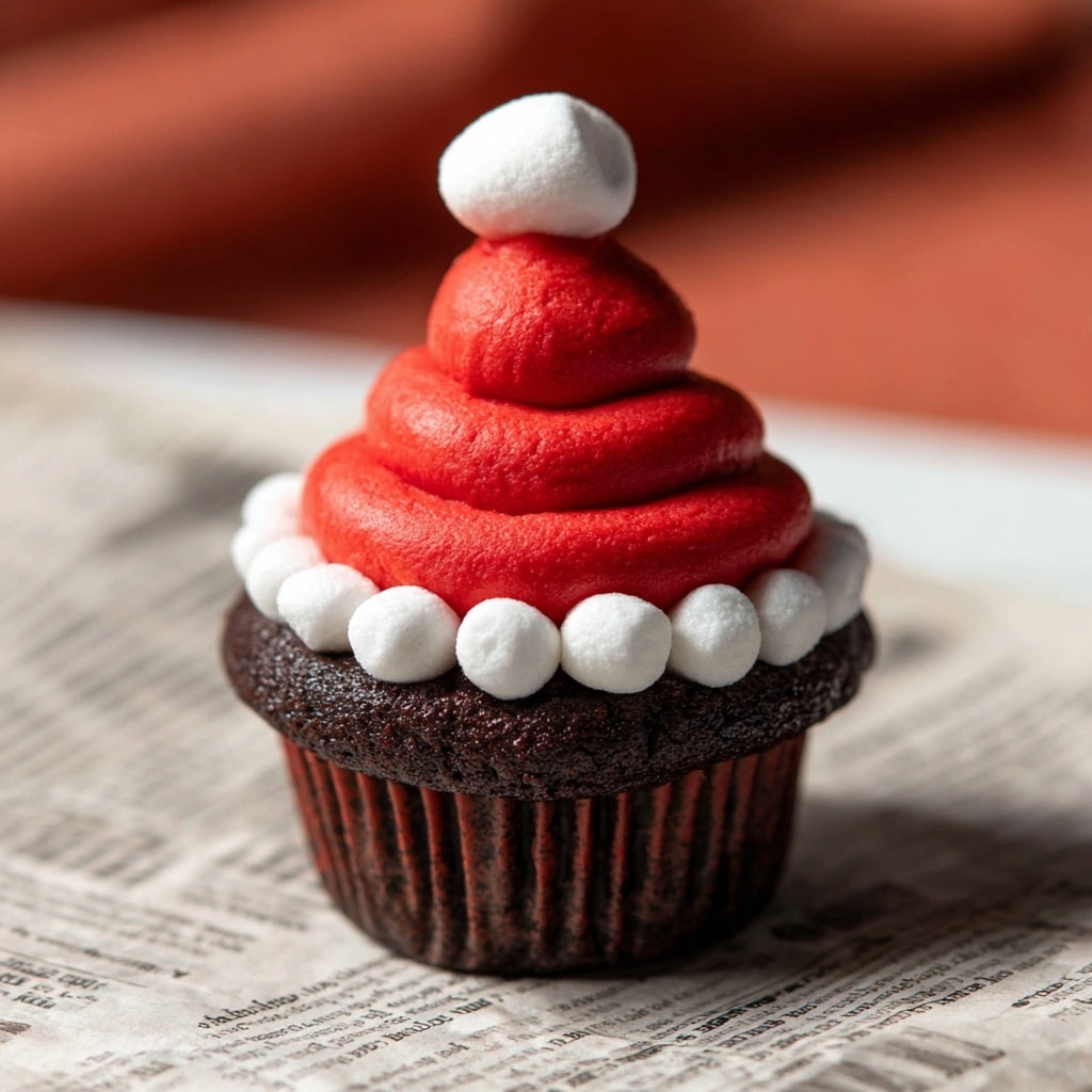 Santa Hat Cupcakes Recipe - Recipe Image
