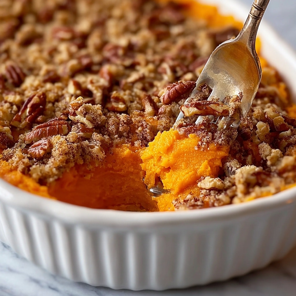 Sweet Potato Casserole with Pecan Crumble Recipe - Recipe Image
