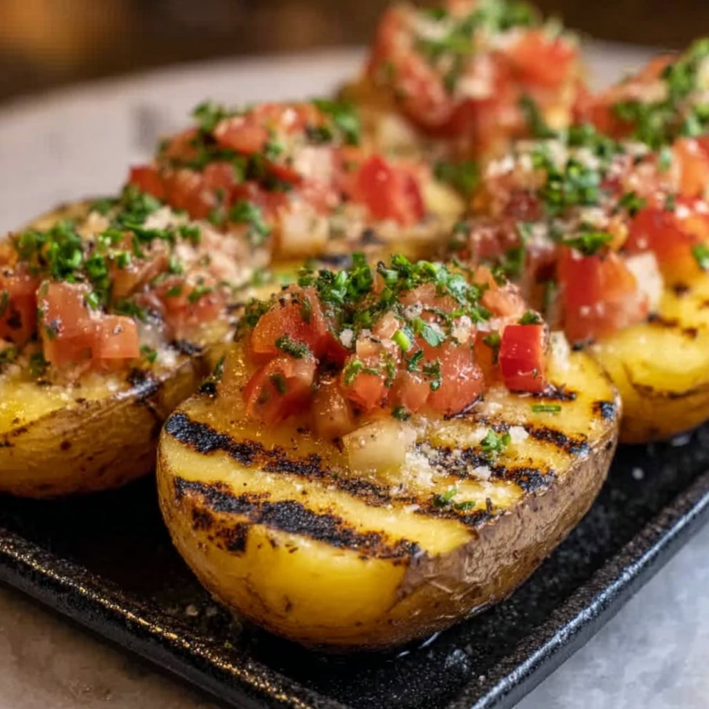 Grilled Baked Potatoes Recipe - Recipe Image