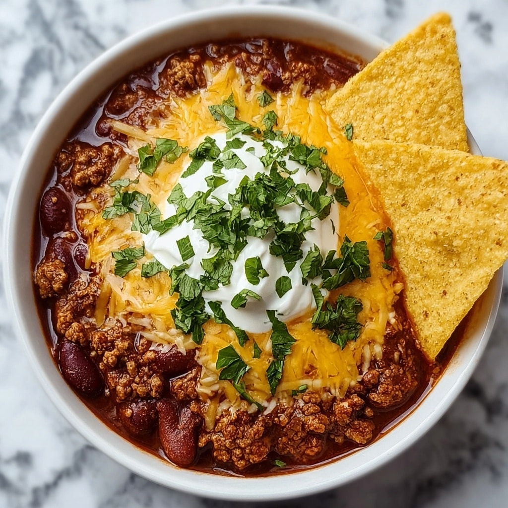 Hearty Slow Cooker All Meat Chili (No Beans) Recipe - Recipe Image