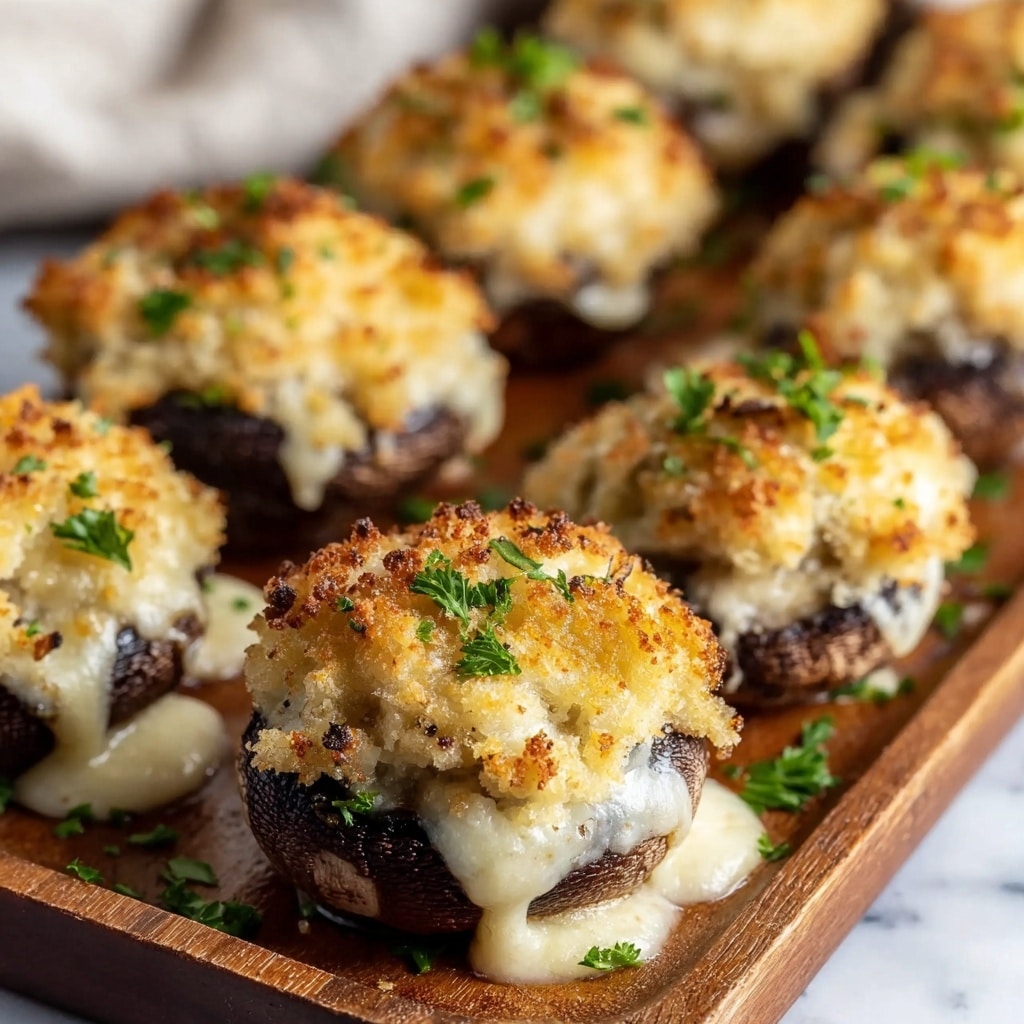 White Cheddar Stuffed Mushrooms Recipe - Recipe Image