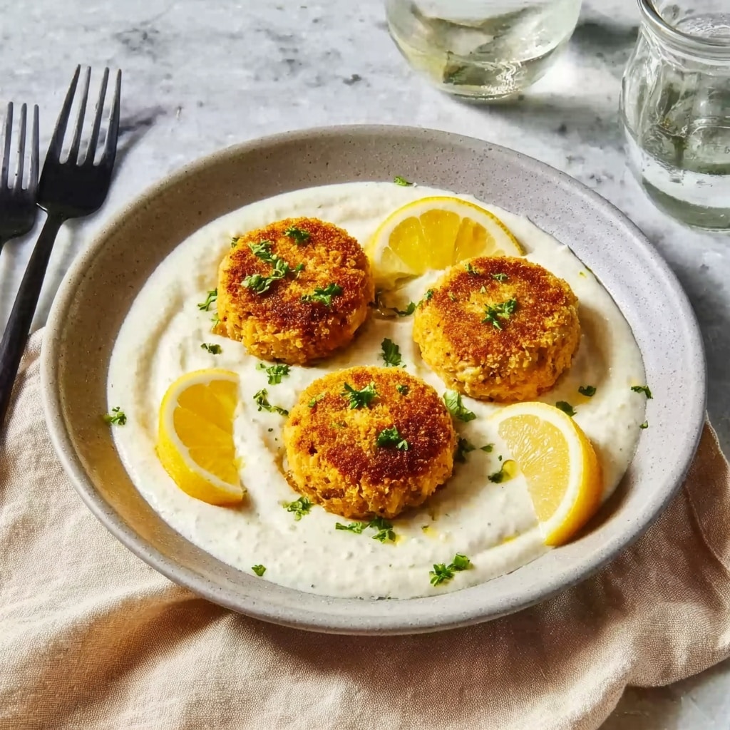 Easy Chickpea Patties with Lemon Garlic Aioli Recipe - Recipe Image