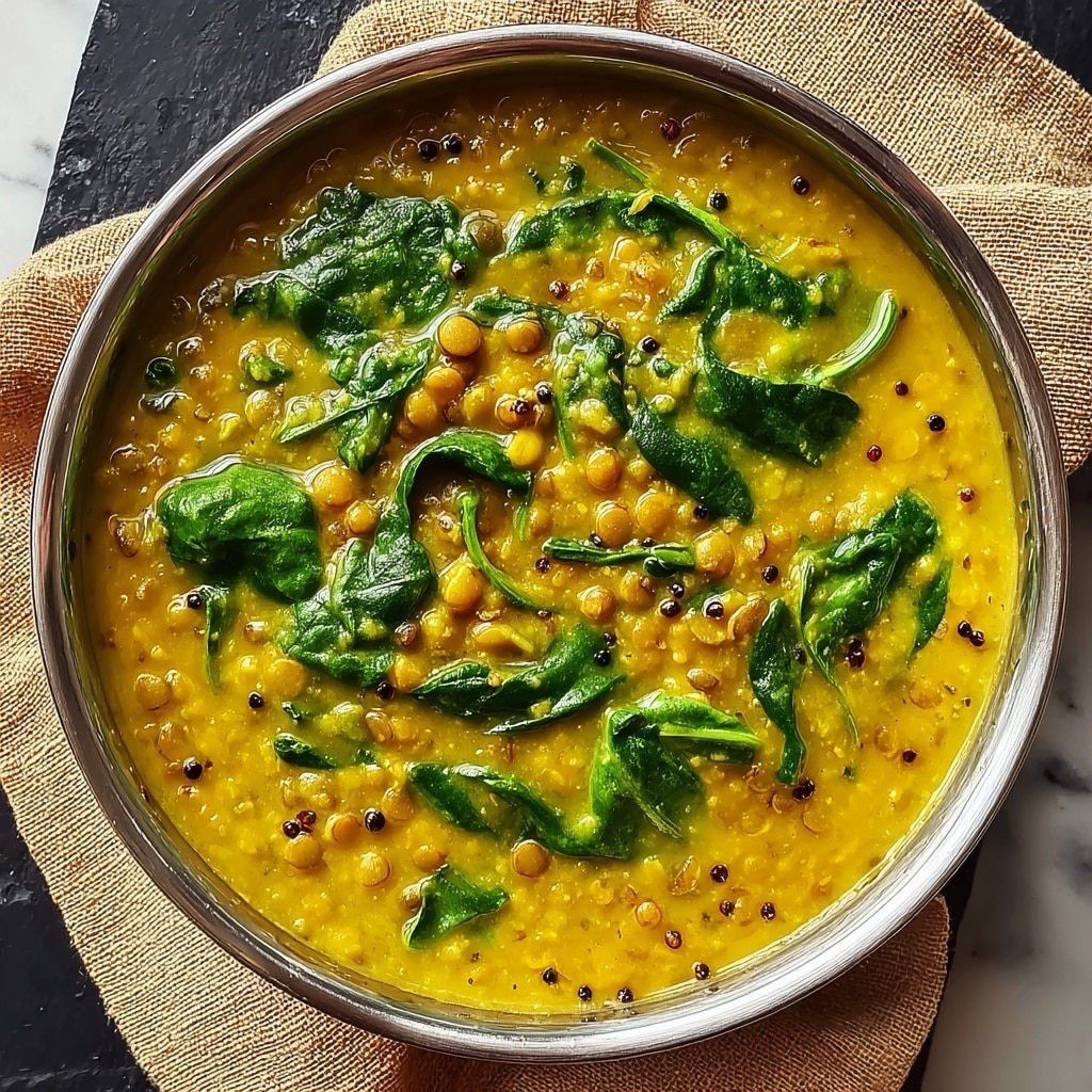 Indian Lentil Curry with Spinach Recipe - Recipe Image