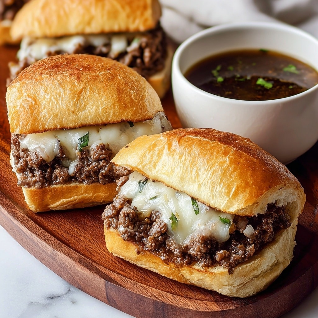 Ground Beef French Dip Sandwich Recipe - Recipe Image