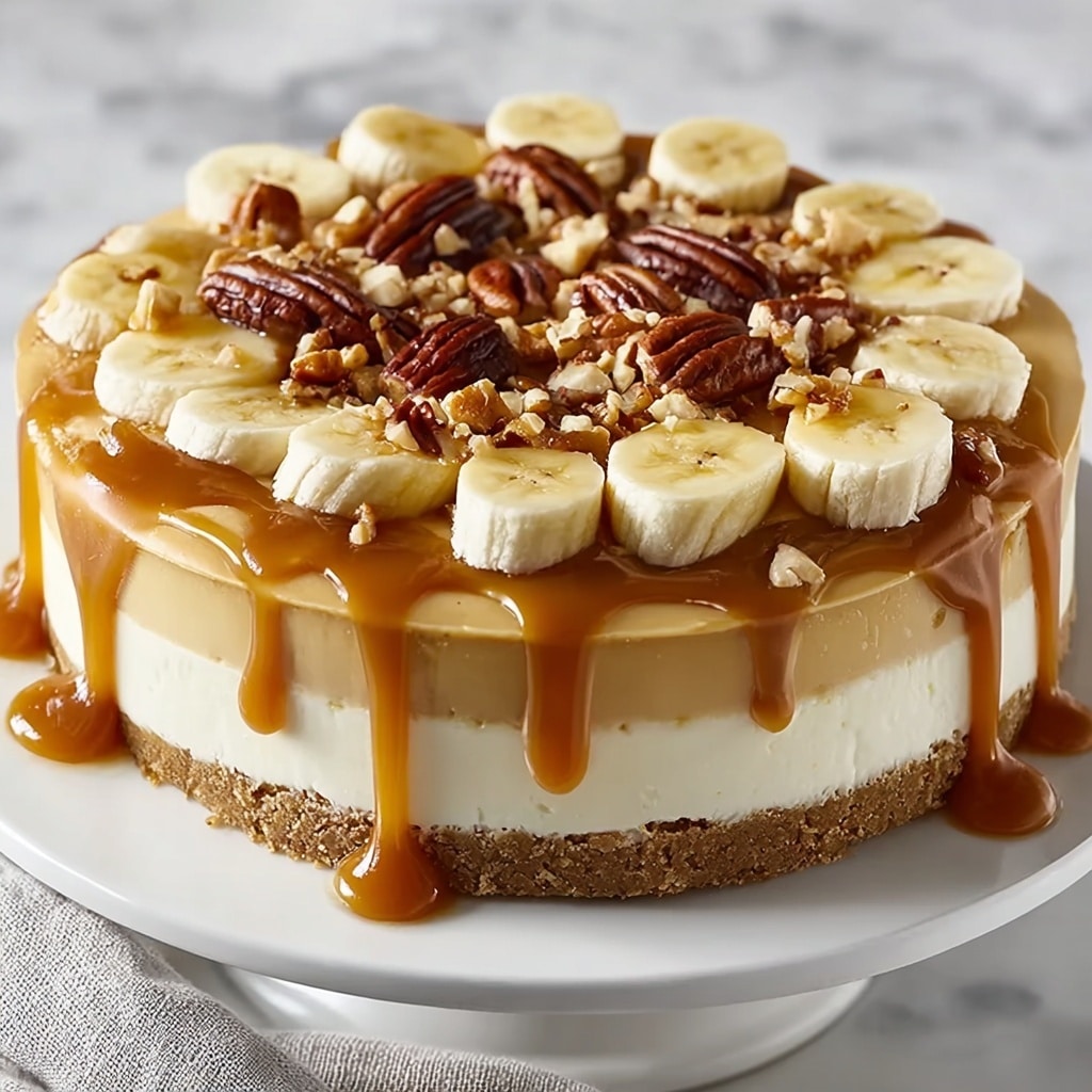 Banana Caramel Nut Cheesecake Recipe - Recipe Image