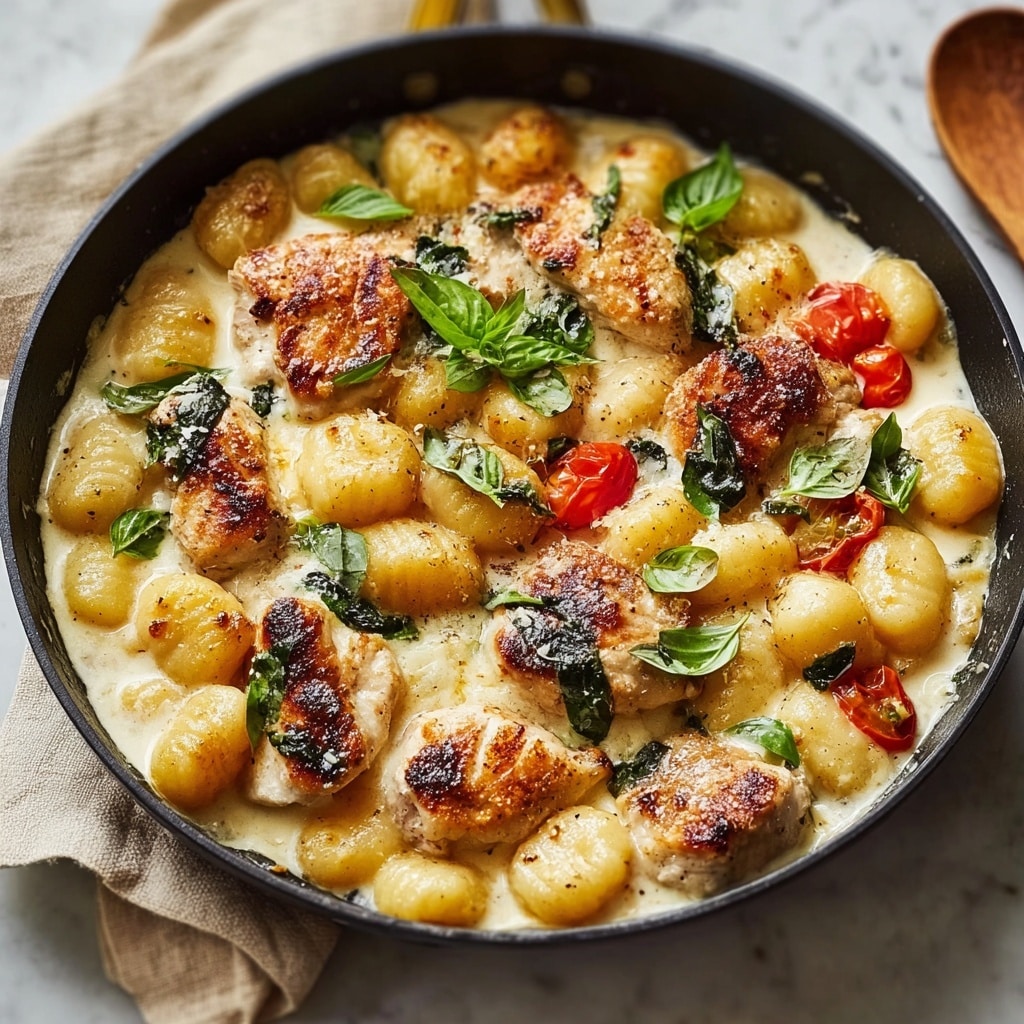 Garlic Chicken Gnocchi Skillet Recipe - Recipe Image
