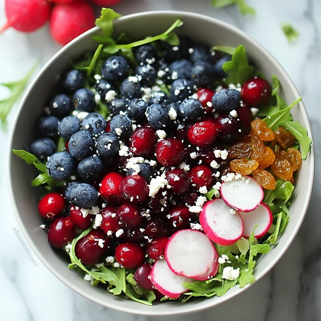 Cranberry Blueberry Salad with Blueberry Balsamic Dressing Recipe - Recipe Image