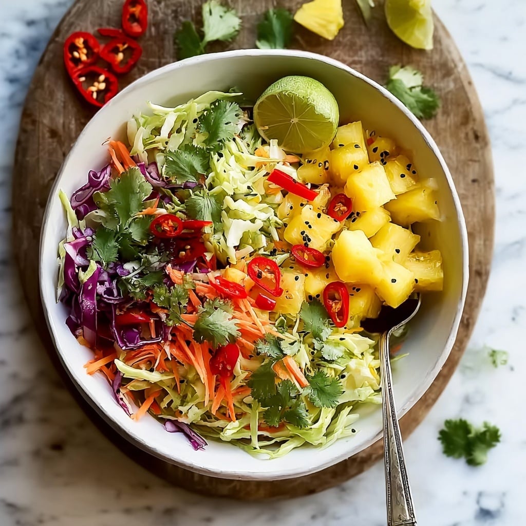 Spicy Pineapple Slaw Recipe - Recipe Image