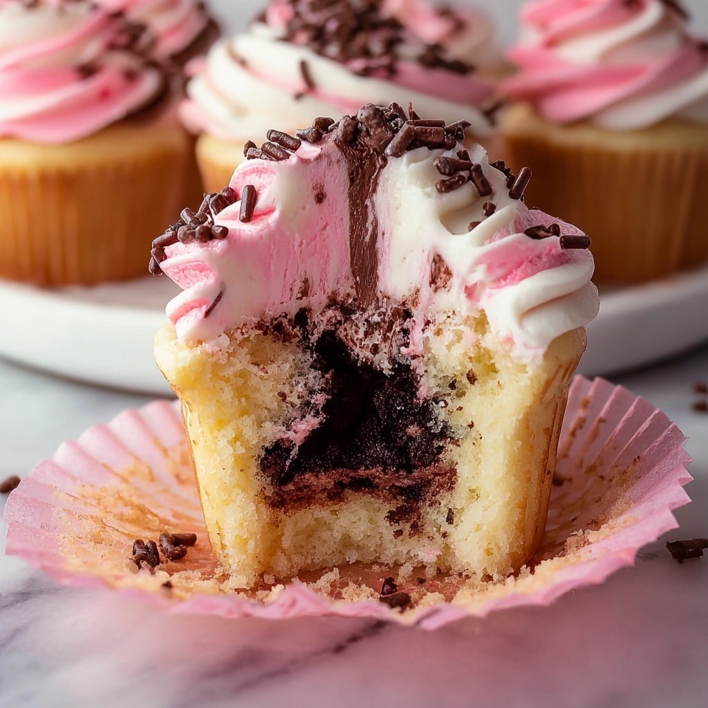 Heavenly Neapolitan Cream Cupcakes Recipe - Recipe Image