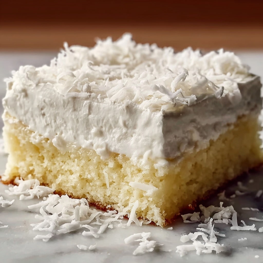 Delicious Creamy Coconut Cake Recipe - Recipe Image