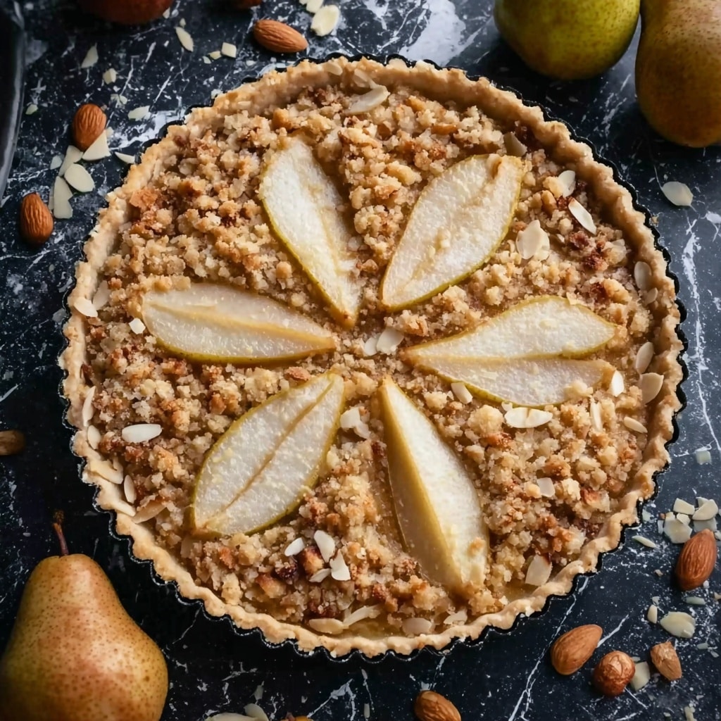 Chai-Spiced Pear & Almond Crumble Tart Recipe - Recipe Image
