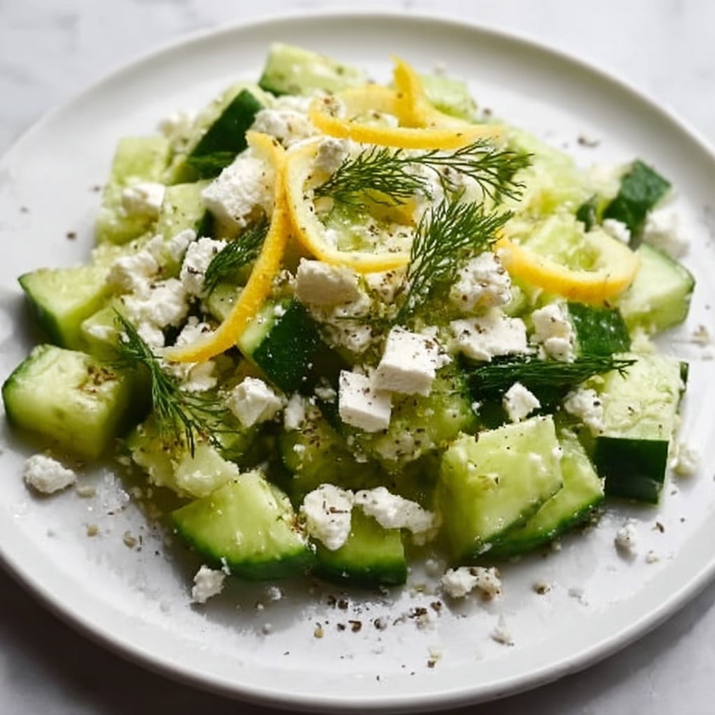 Cucumber Avocado Feta Salad Recipe - Recipe Image