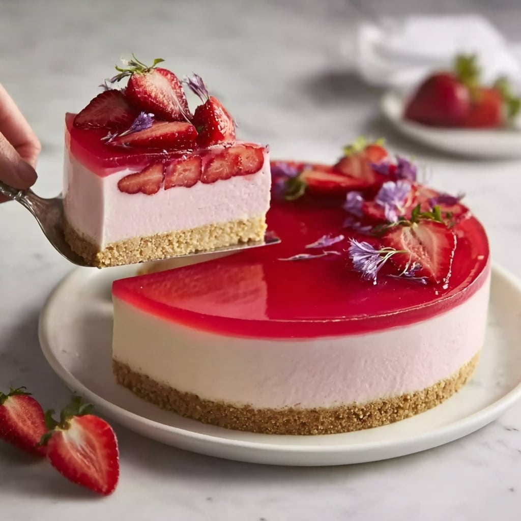 Vibrant Vegan Strawberry Cheesecake Delight Recipe - Recipe Image