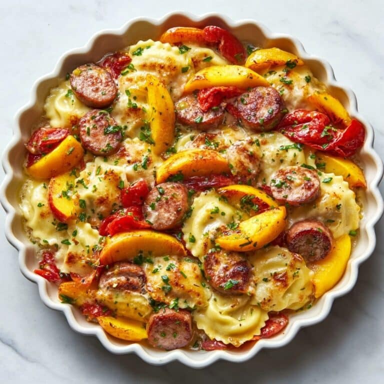 Sheet Pan Sausage and Pierogies Recipe