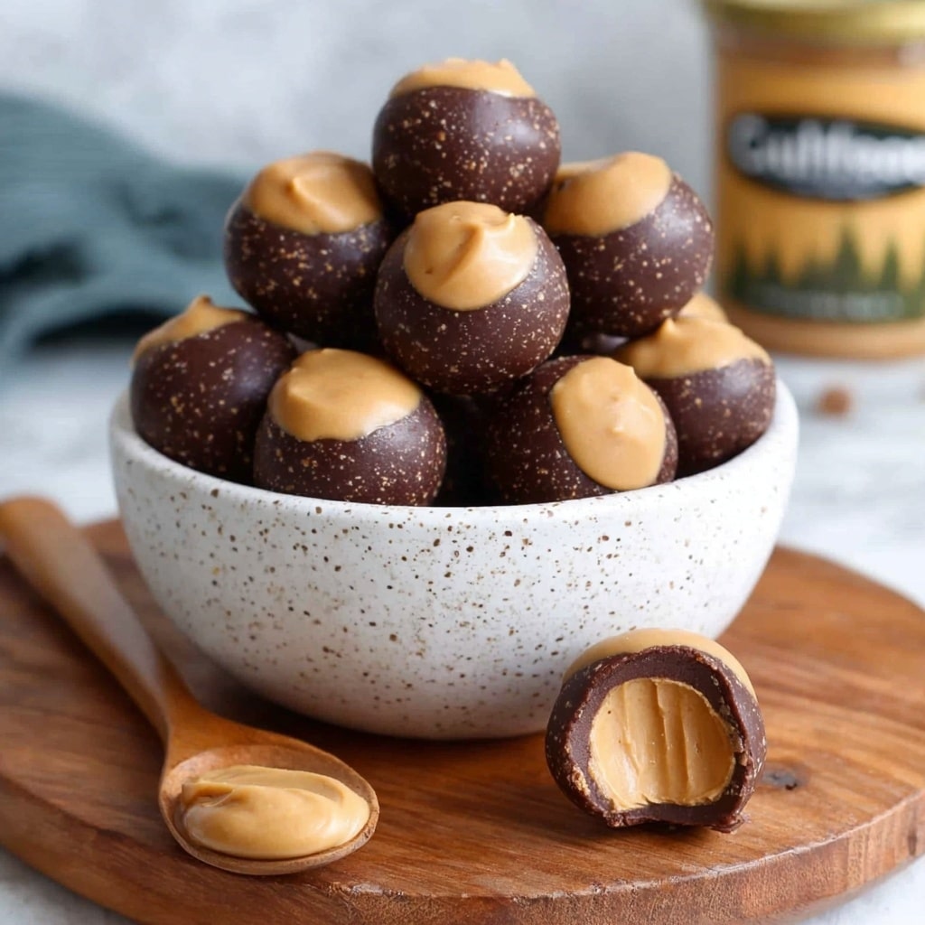 Easy Homemade Buckeyes Chocolate Peanut Butter Candy Recipe - Recipe Image