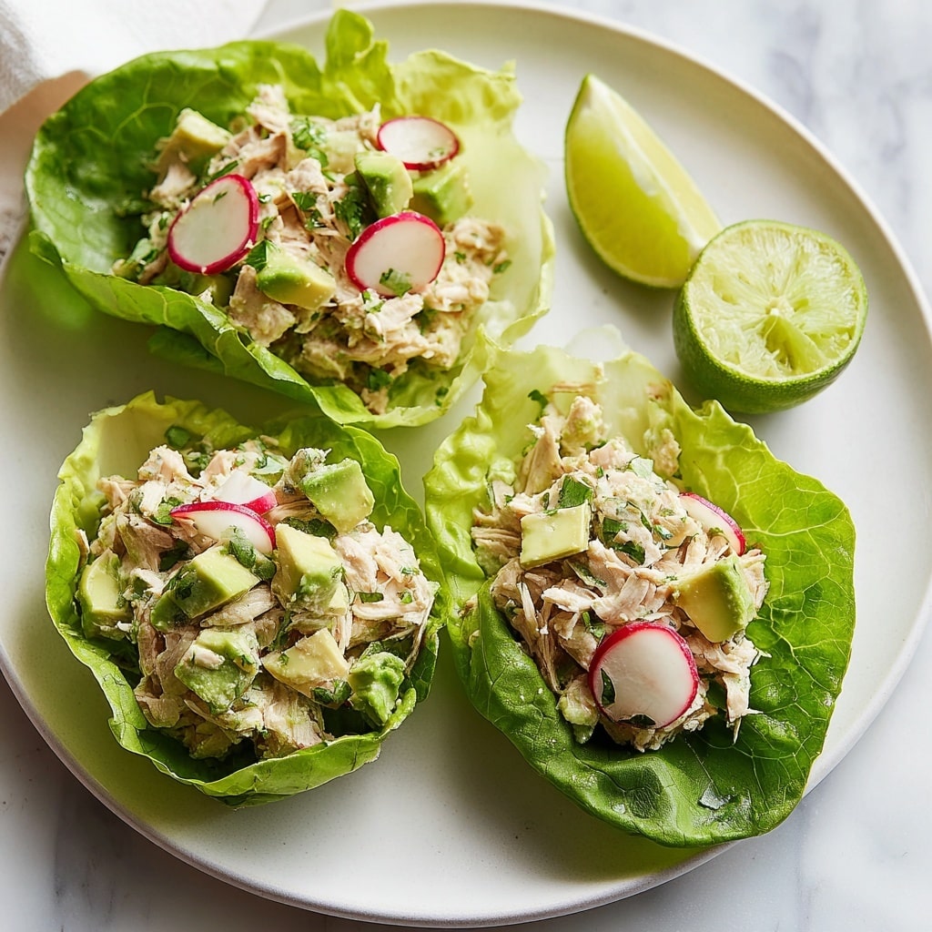 Avocado Tuna Salad Lettuce Wraps Recipe - Recipe Image