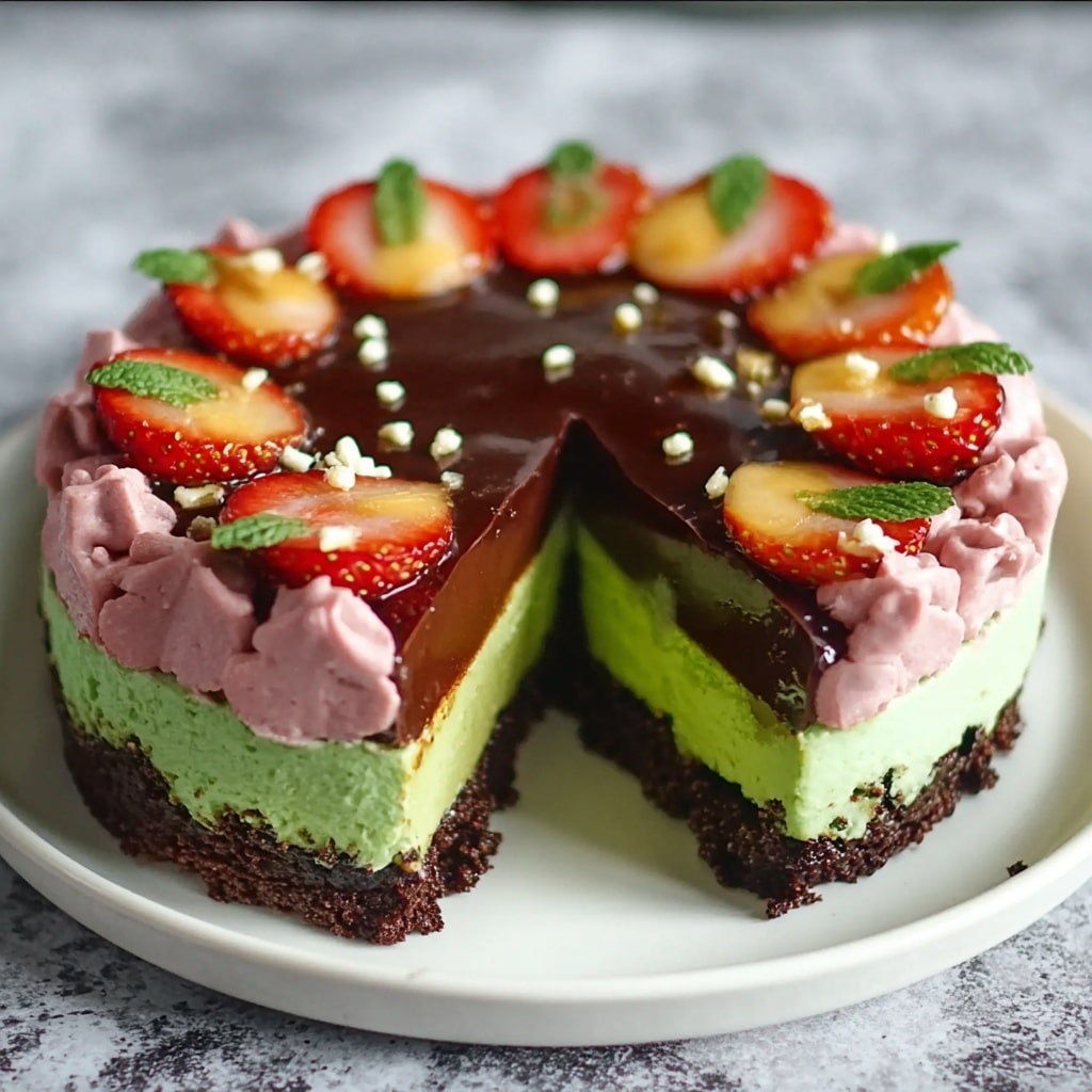 Chocolate Strawberry Mousse Cake Recipe - Recipe Image