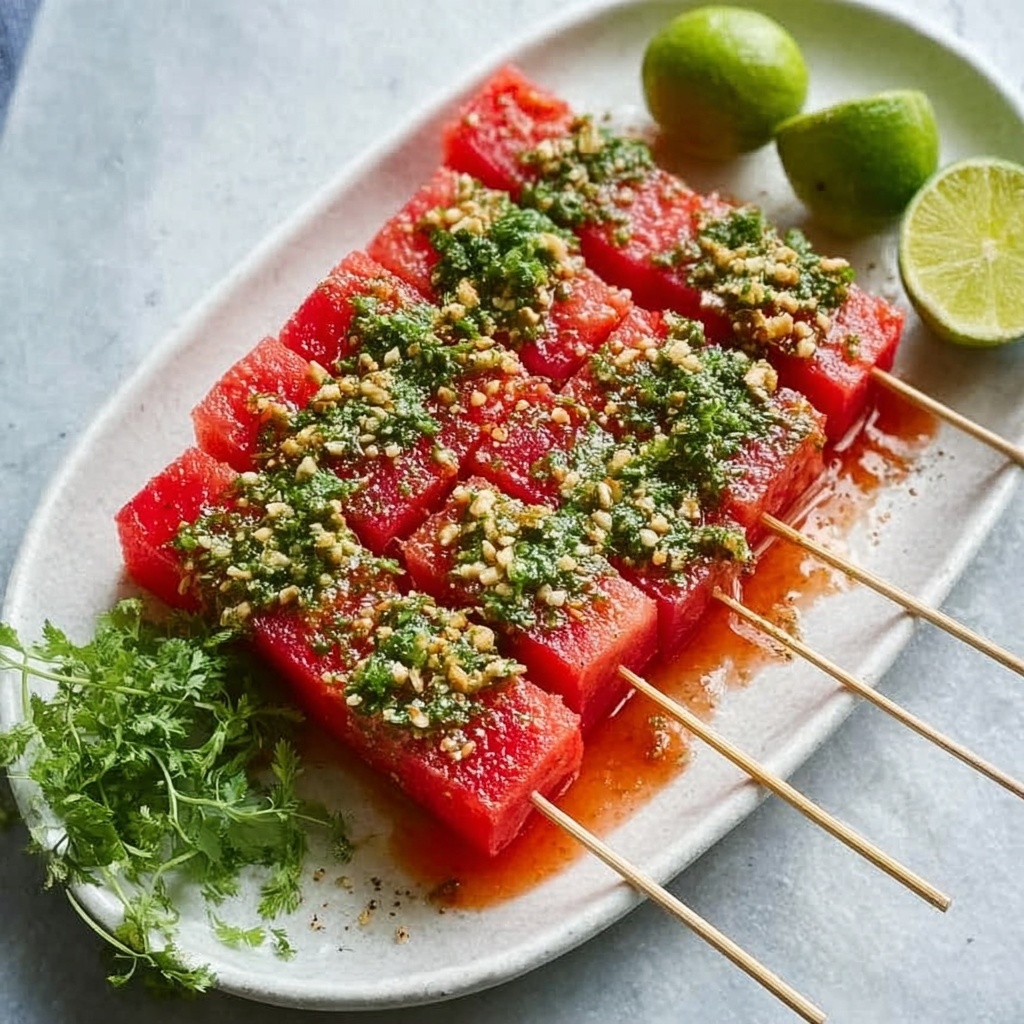 Watermelon Feta Tajín Skewers Recipe