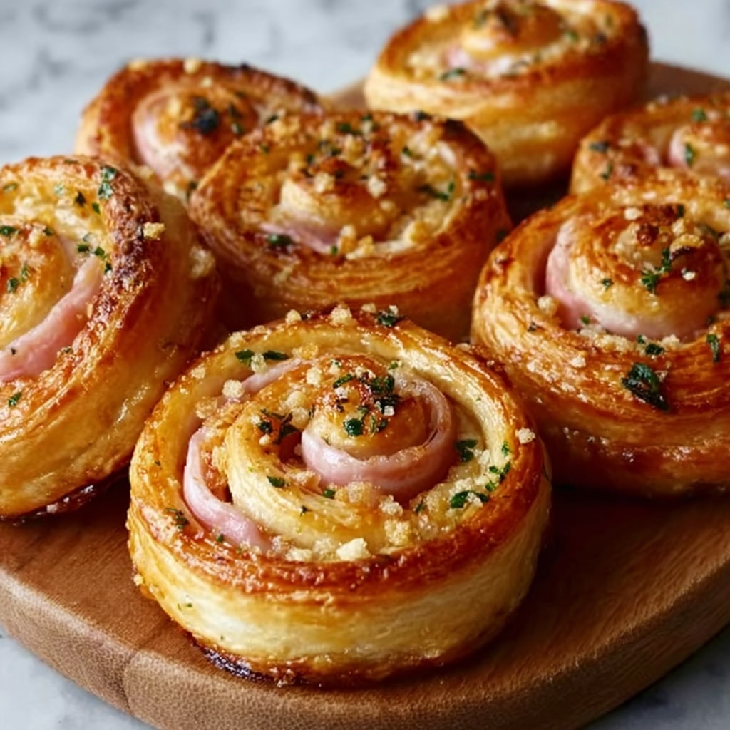 Ham and Cheese Puff Pastry Pinwheels Recipe - Recipe Image