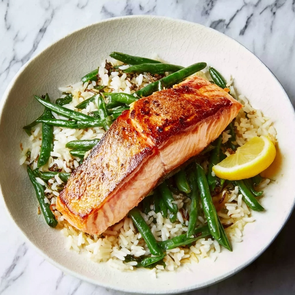 One-Skillet Lemon Herb Salmon with Creamy Orzo Recipe - Recipe Image