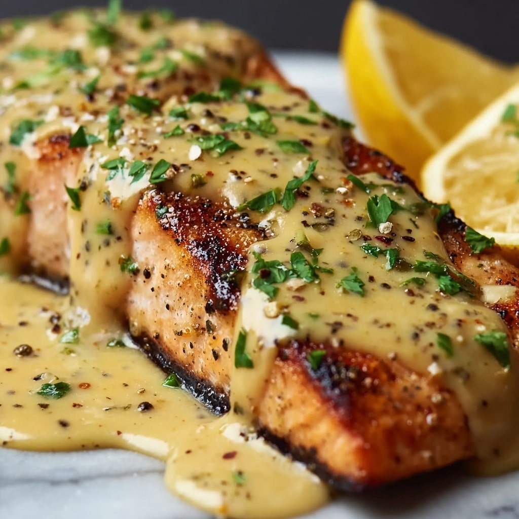 Dijon Salmon with Lemon Dijon Sauce Recipe - Recipe Image