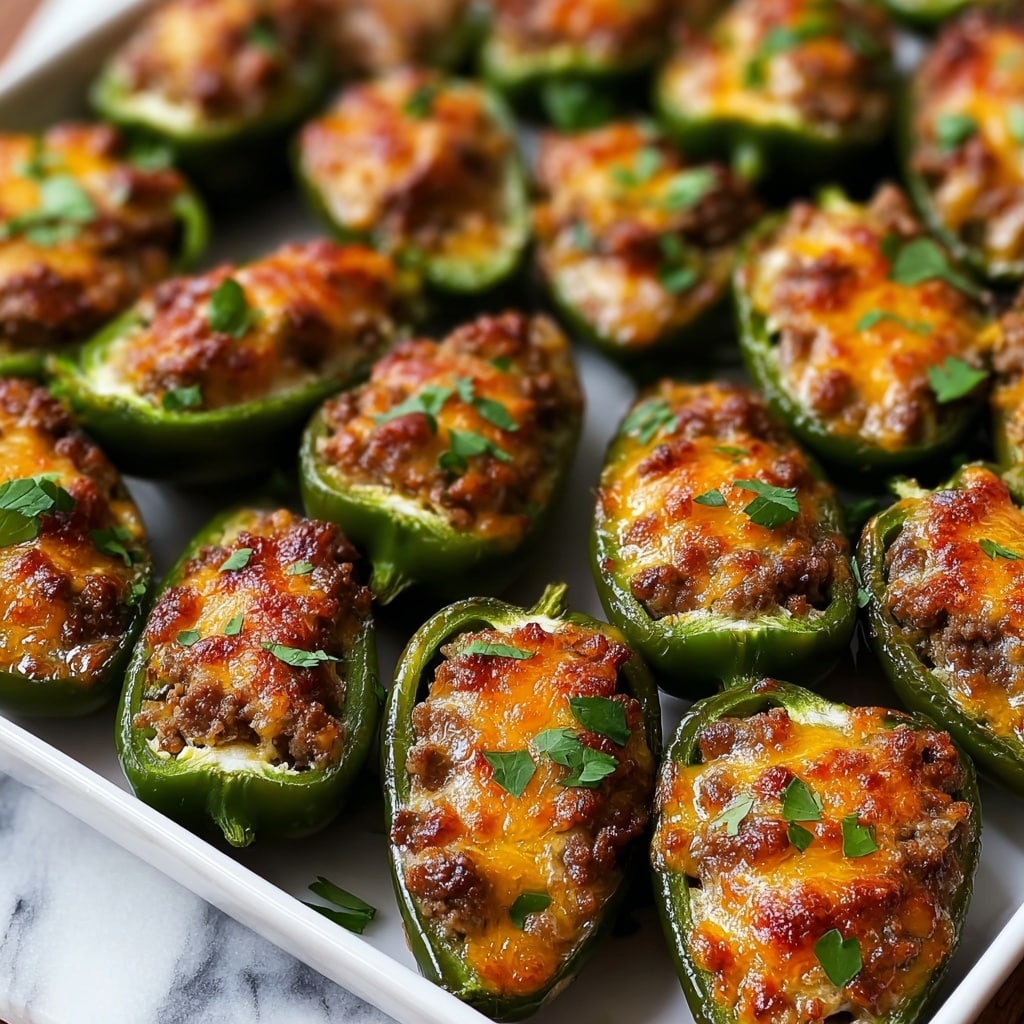 Savory Sausage and Parmesan Stuffed Jalapeño Bites Recipe - Recipe Image