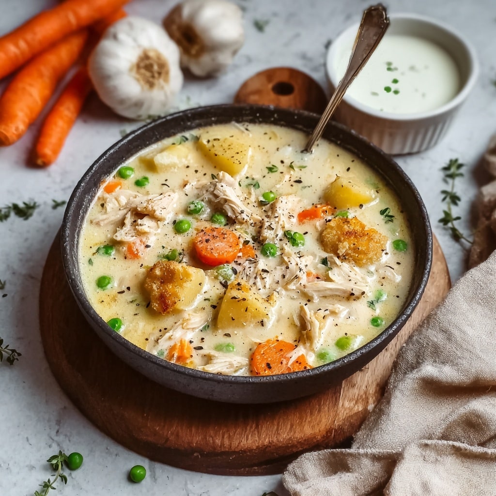 Small Batch Chicken Pot Pie Soup for Two Recipe - Recipe Image