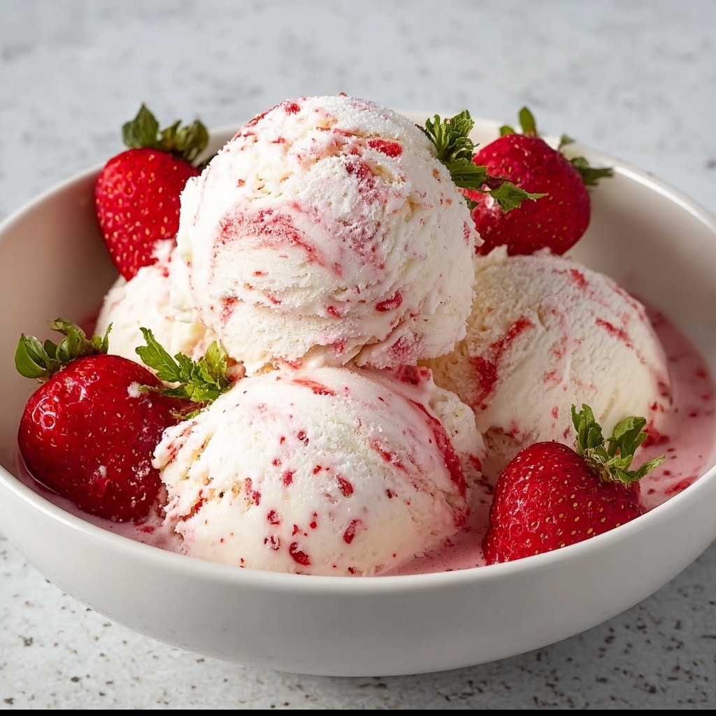 No Churn Strawberry Ice Cream Recipe - Recipe Image