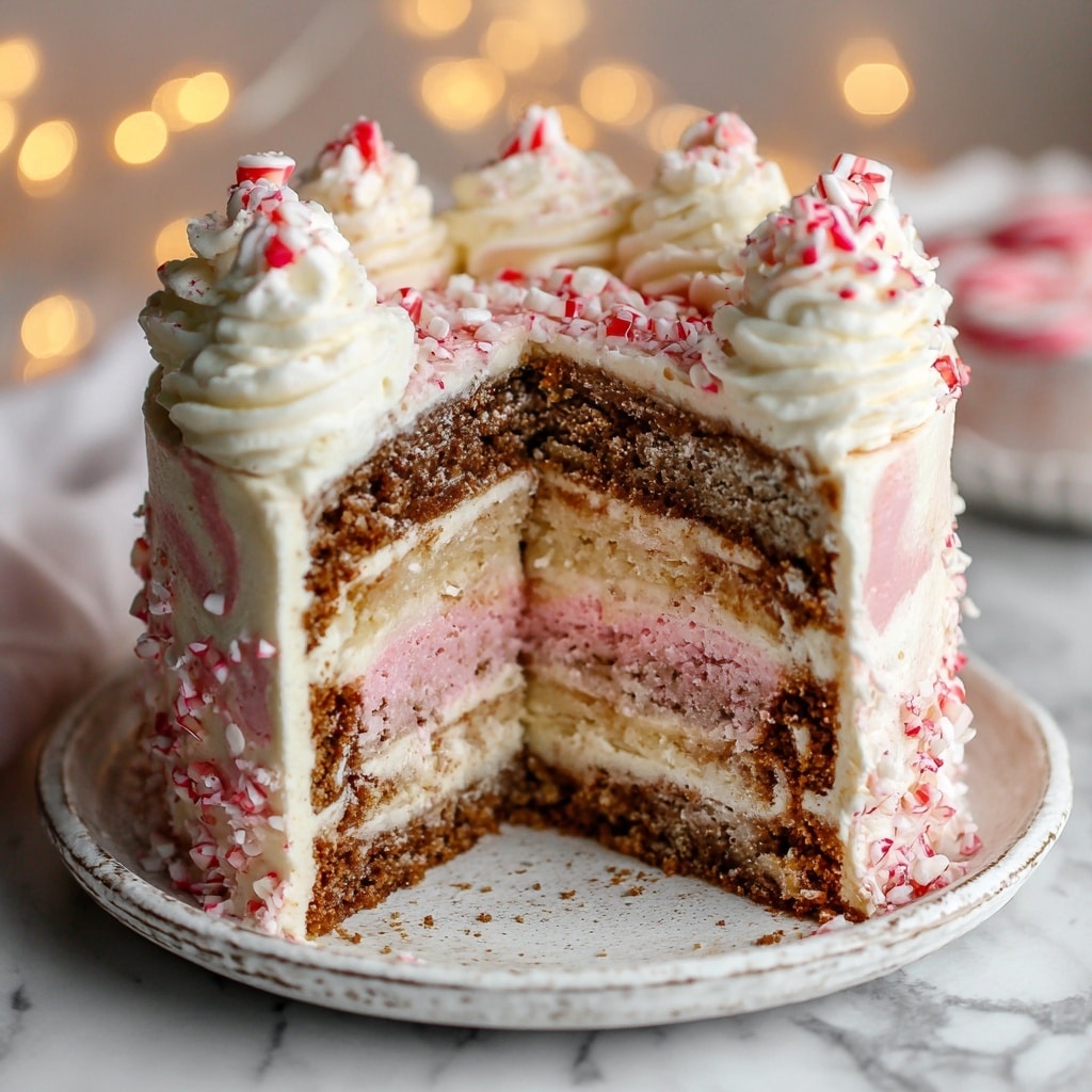 Ultimate Festive Peppermint Ice Cream Cake Recipe - Recipe Image