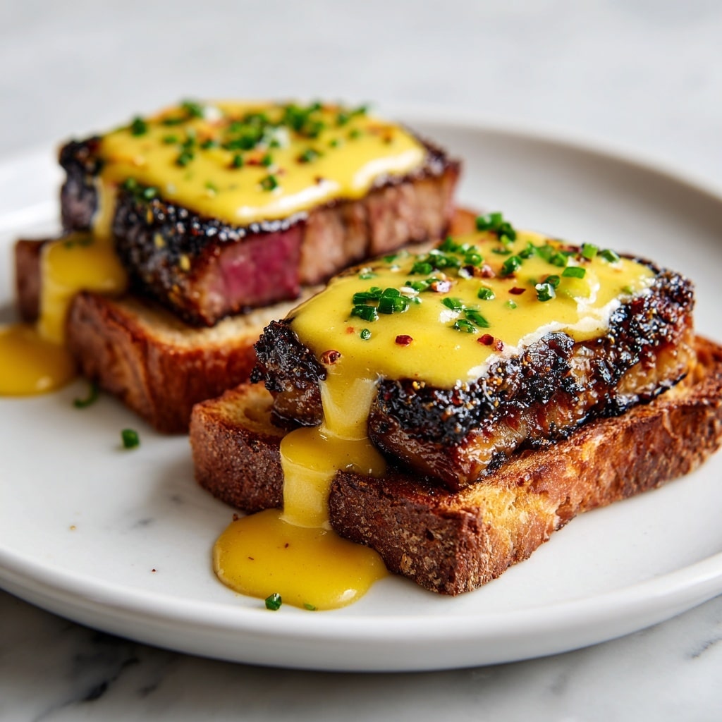 Grilled Beef Tenderloin Crostini with Béarnaise Sauce Recipe - Recipe Image