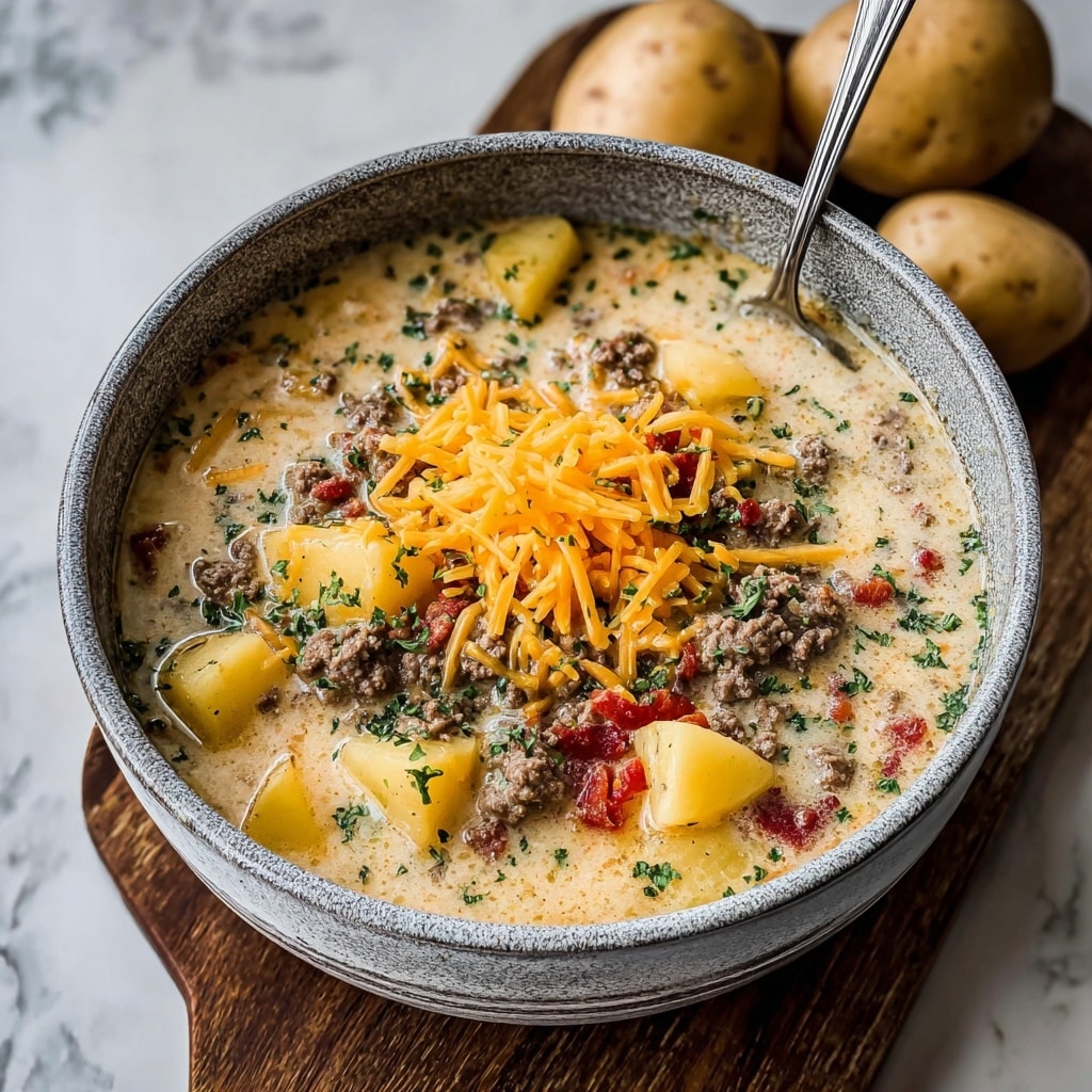 Easy Cheeseburger Soup: The Ultimate Comfort Food Recipe - Recipe Image