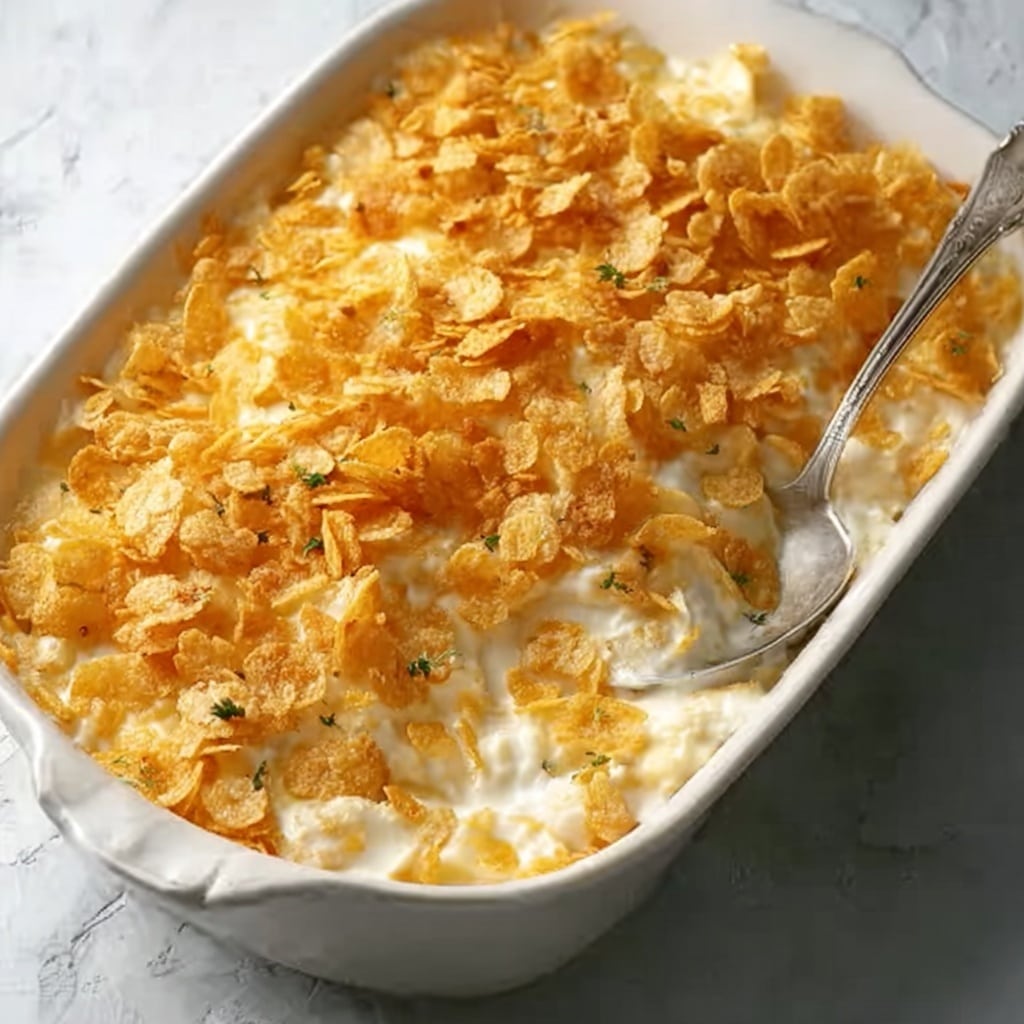 Creamy Ritz Cracker Chicken Casserole Recipe - Recipe Image