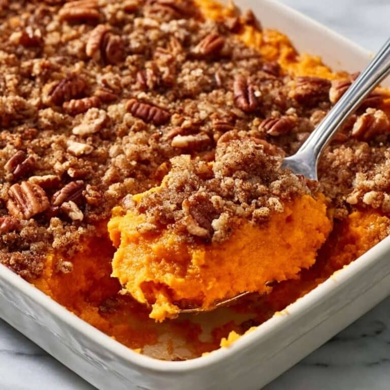 Sweet Potato Casserole with Pecan Crumble Recipe