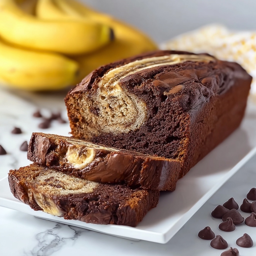 Chocolate Marble Banana Bread Recipe - Recipe Image