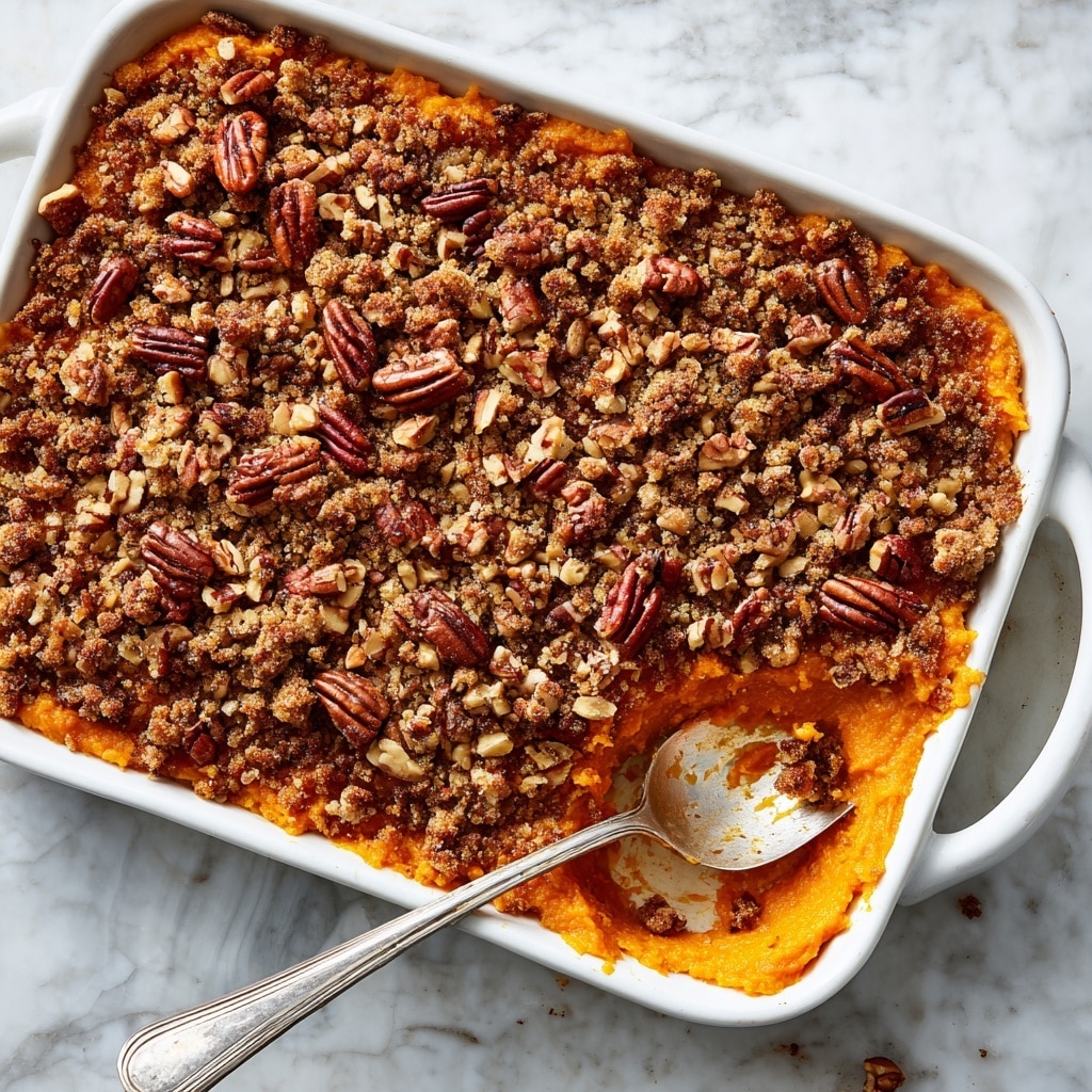 Sweet Potato Casserole with Pecan Topping Recipe - Recipe Image