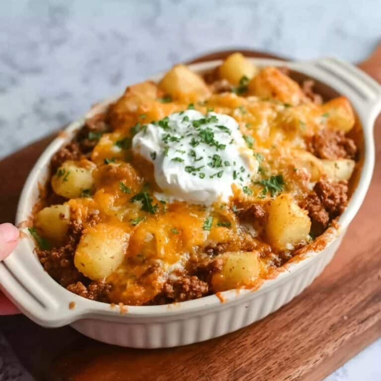 Loaded Cheesy Taco Potatoes Recipe
