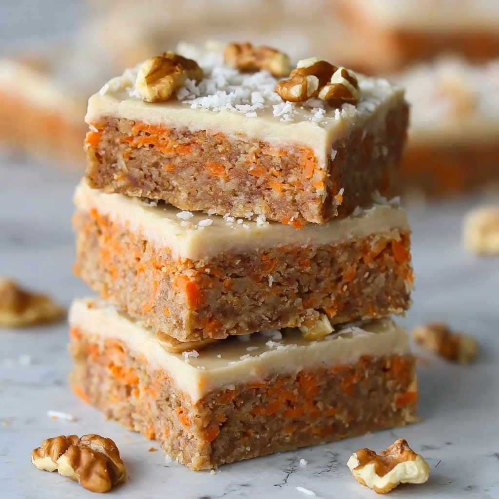 Healthy No-Bake Carrot Cake Breakfast Bars Recipe - Recipe Image