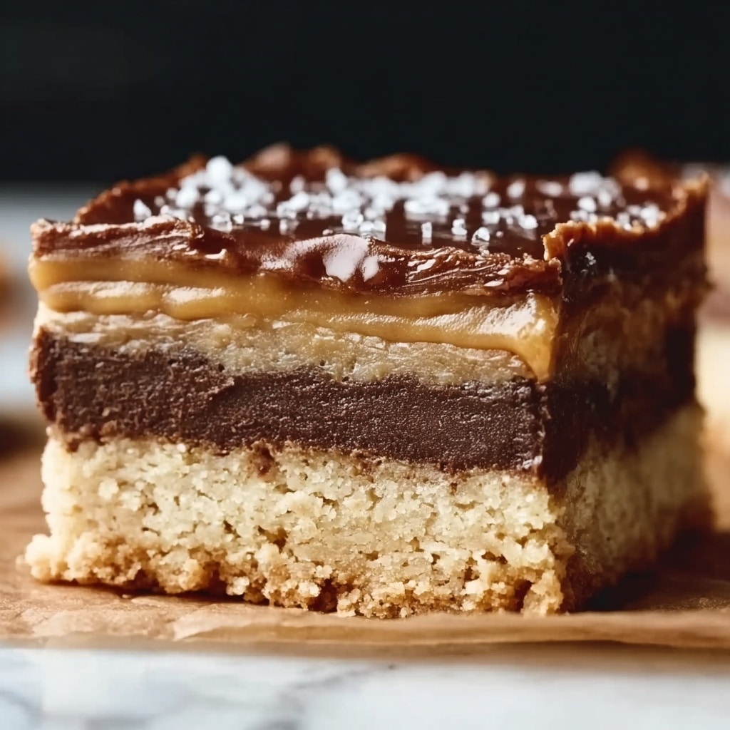 Nutella Stuffed Salted Caramel Blondies Recipe - Recipe Image
