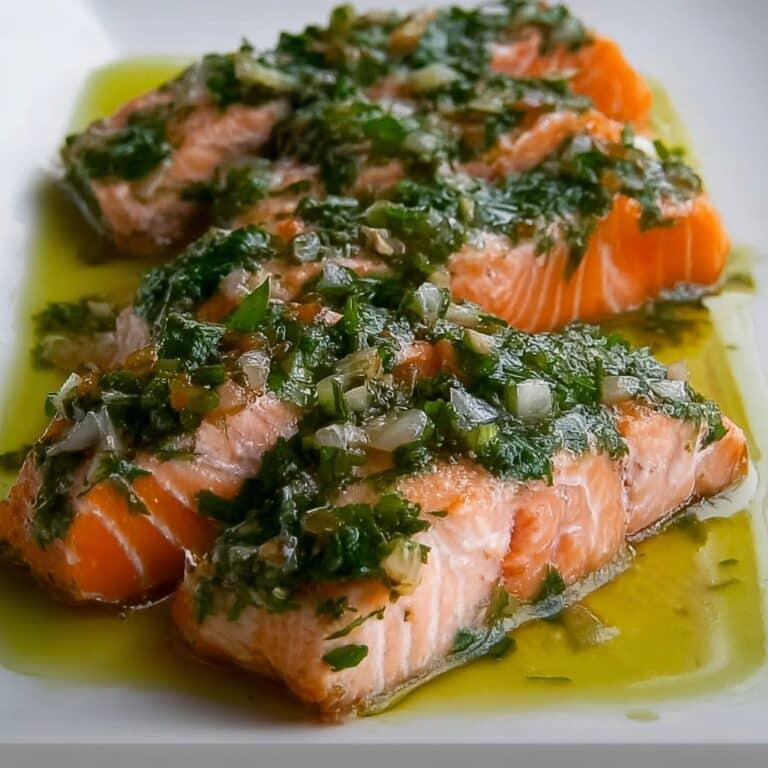 Olive Oil Poached Salmon with Herb Vinaigrette Recipe