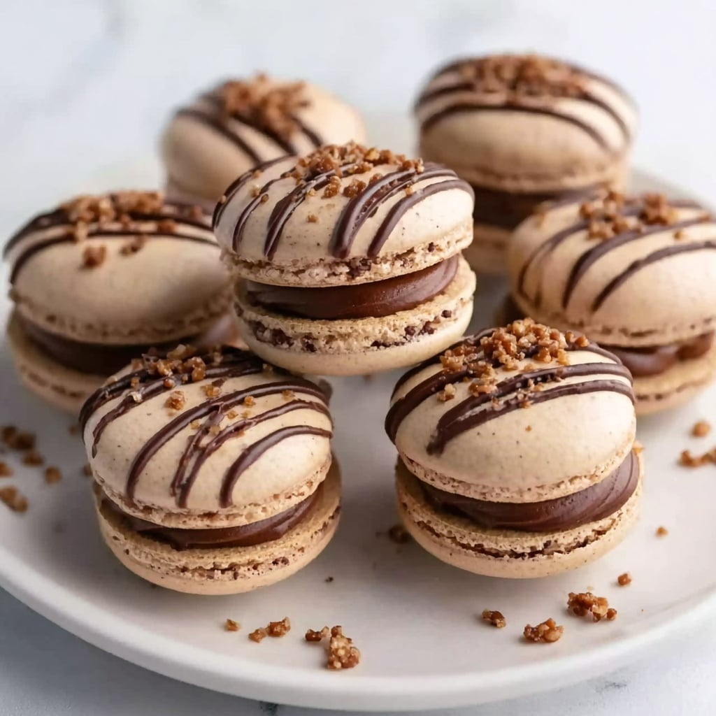 Nutella Drizzle Macarons Recipe - Recipe Image