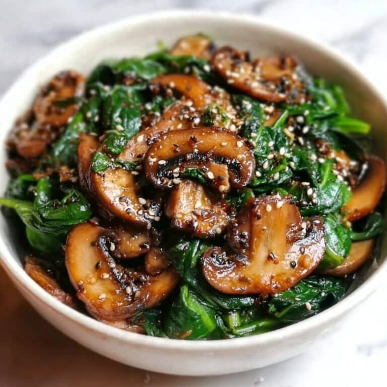 Easy Sautéed Mushrooms with Spinach Recipe