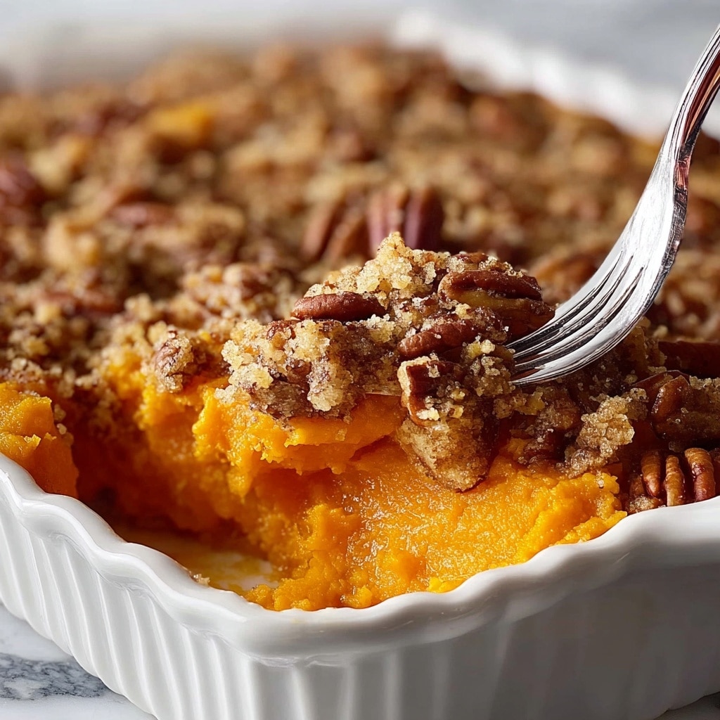 Sweet Potato Casserole with Pecan Crumble Recipe - Recipe Image