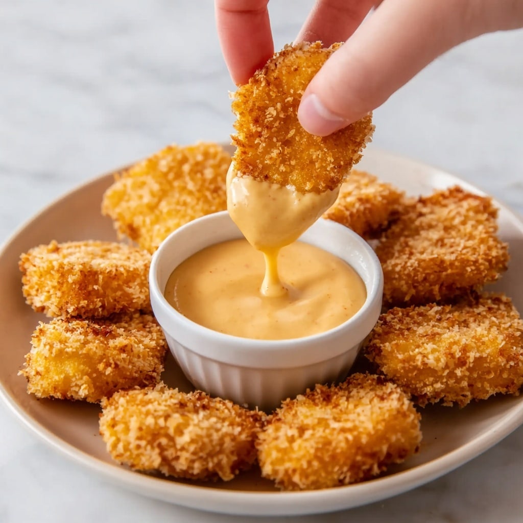 Homemade Baked Chicken Nuggets with Crispy Panko Coating Recipe - Recipe Image
