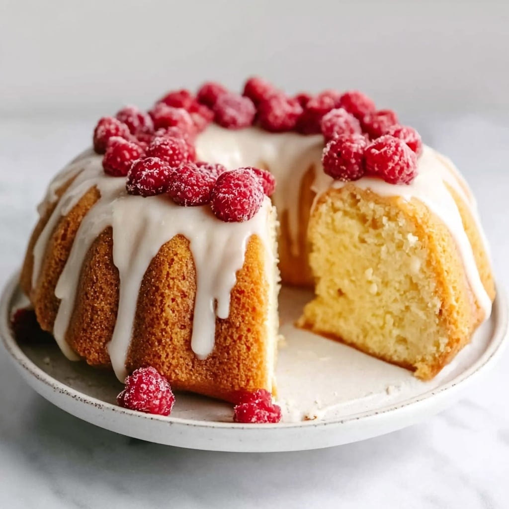 White Chocolate Raspberry Bundt Cake Recipe - Recipe Image