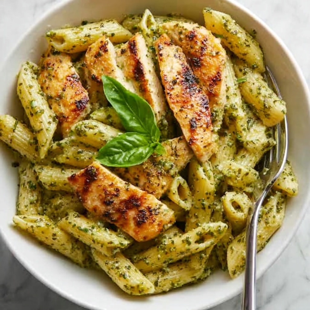 Creamy Chicken Pesto Pasta Recipe - Recipe Image
