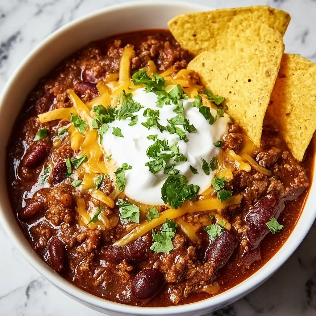 Hearty Slow Cooker All Meat Chili (No Beans) Recipe - Recipe Image