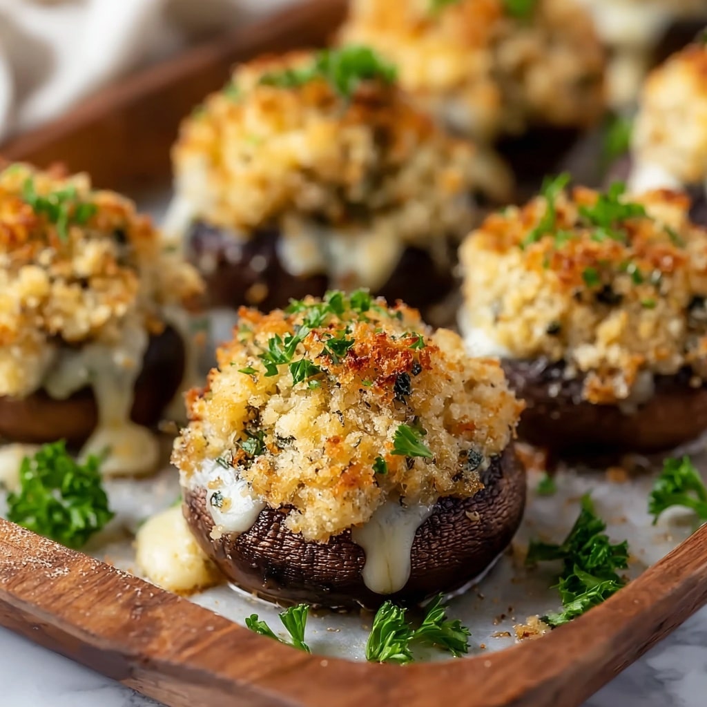 White Cheddar Stuffed Mushrooms Recipe - Recipe Image